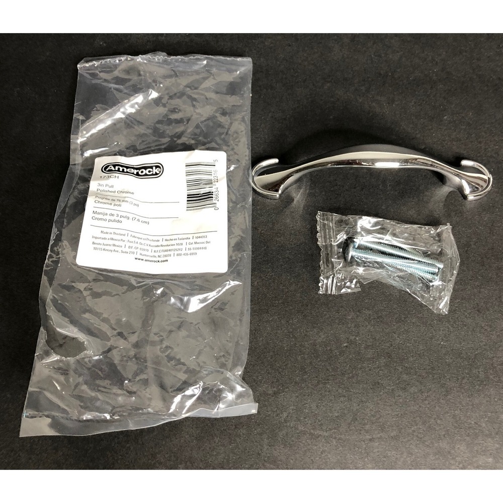 AMEROCK 3in Chrome Drawer Pull 10 Pack 173CH Center Grip NEW